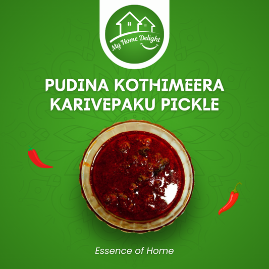 Pudina Kothimeera Karivepaku Pickle